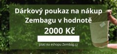 Dárkový poukaz na nákup v eshopu Zembag.cz v hodnotě 2000 Kč