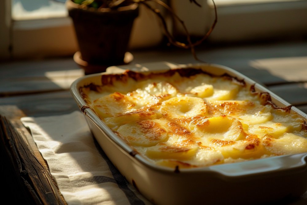 Ofenkartoffeln zum Mittagessen am Sonntag