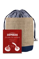 Blau geblümt Zembag für 2 kg Zwiebeln