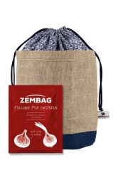 Blau geblümt Zembag für 2 kg Zwiebeln