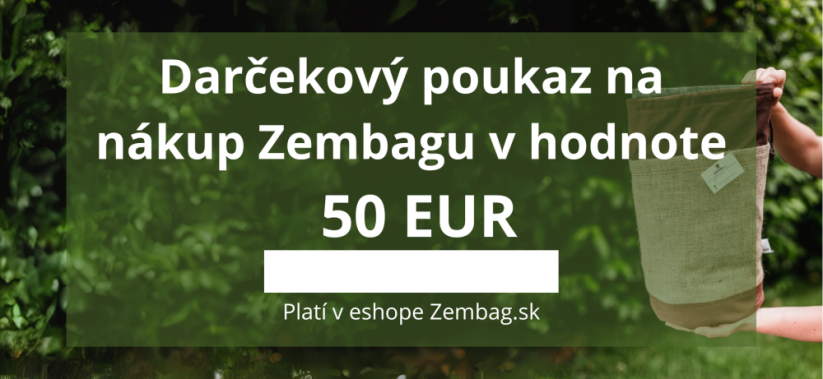 Elektronický darčekový poukaz na nákup produktov Zembag v hodnote 50 €