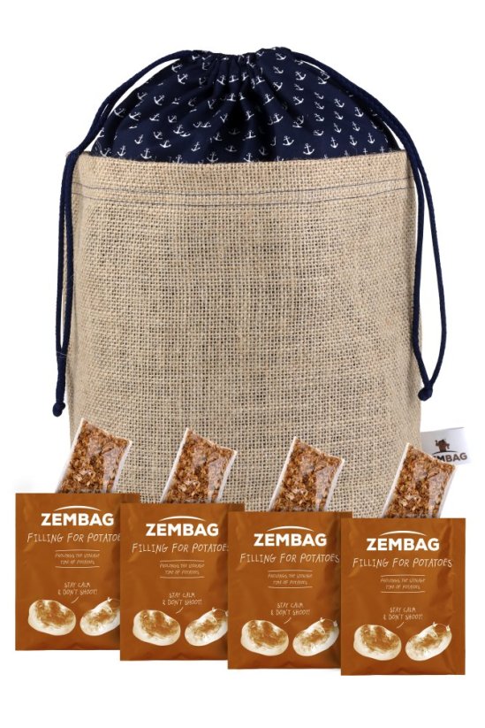 Blue with anchors Zembag for 10 kg of potatoes