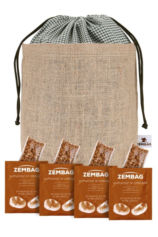 Oliwkowo-zielony Zembag na 10 kg ziemniaków