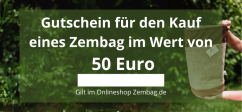 Elektronischer Geschenkgutschein zum Kauf von Zembags im Wert von 50 €