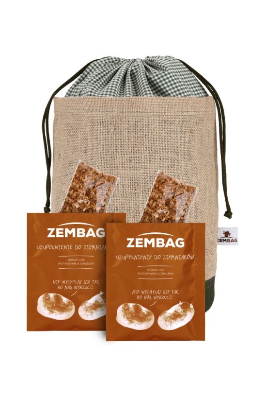 Oliwkowo-zielony Zembag na 5 kg ziemniaków
