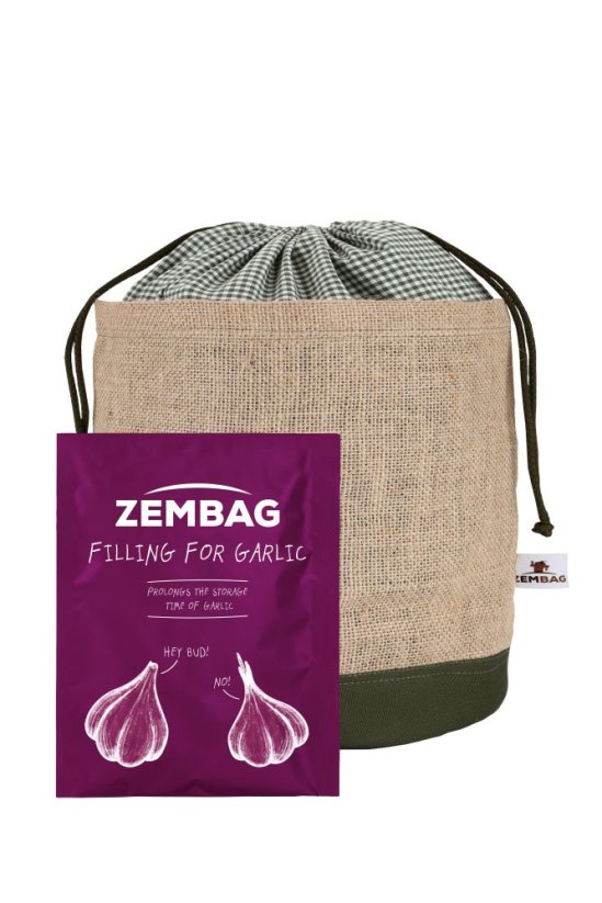 Olive green Zembag for 0.75 kg of garlic